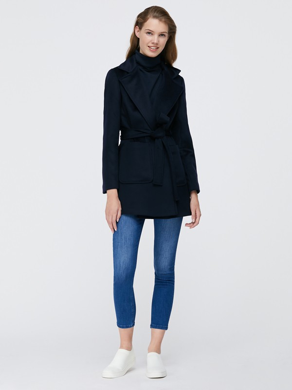 MAX&CO.女装2022秋冬季黑色大衣