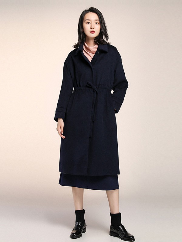 蒲2021秋冬季黑色大衣