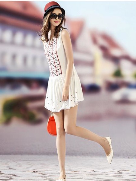 ladyangel2022春夏季白色连衣裙