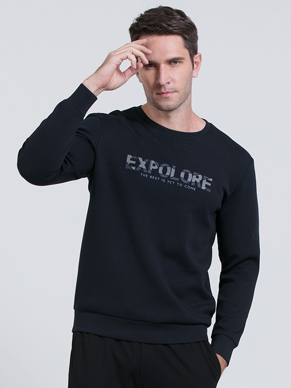 欧尼杰男装2021秋冬季黑色T恤