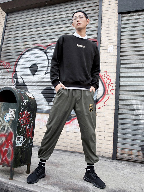 乔丹休闲装2021秋冬季黑色T恤