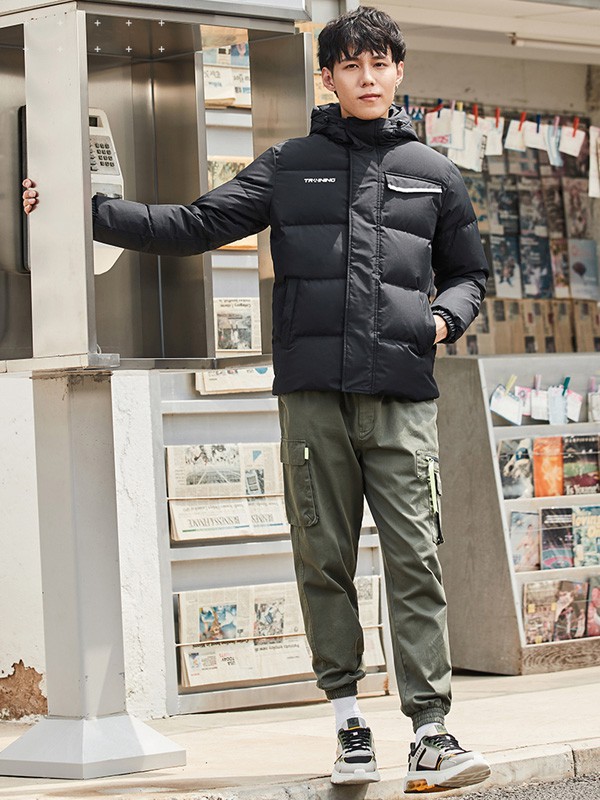 乔丹休闲装2021秋冬季绿色工装裤