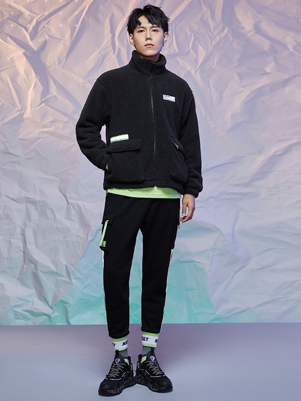 乔丹休闲装2021秋冬季黑色长裤