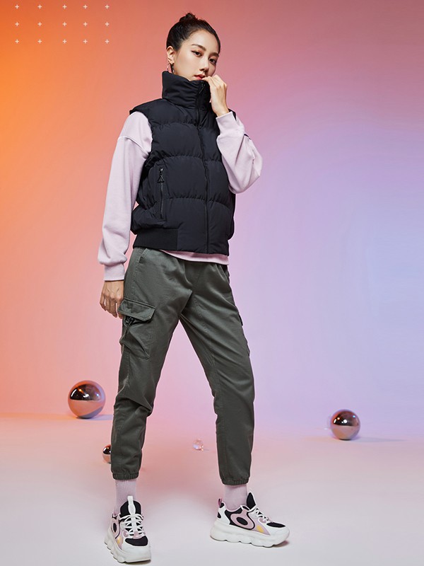 乔丹休闲装2021秋冬季灰色工装裤