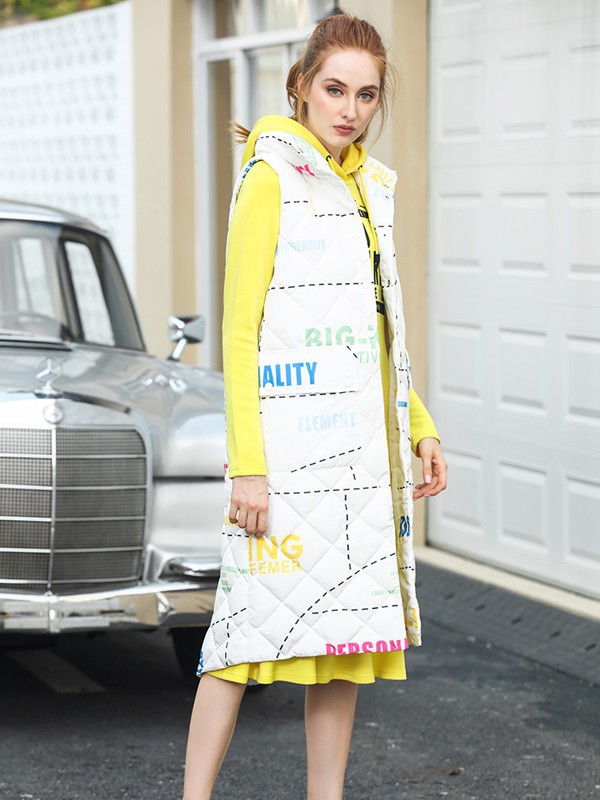 蒂斯弗2021秋冬季白色马夹