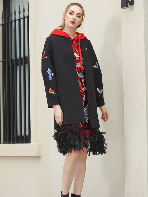 蒂斯弗2021秋冬季黑色外套