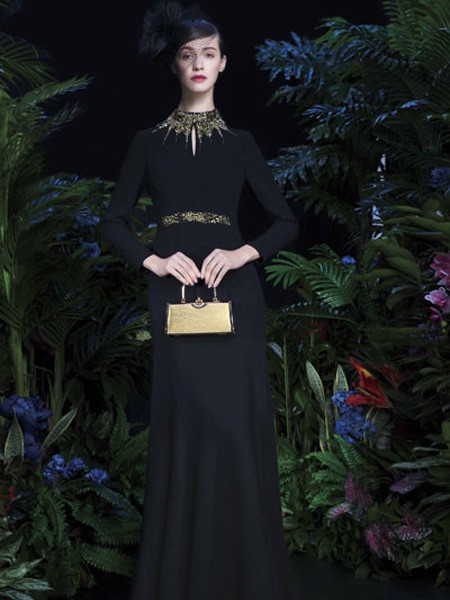 欧柏帝姿女装2022春夏季黑色连衣裙