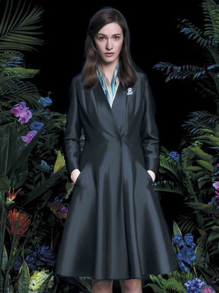 欧柏帝姿女装2022春夏季黑色大衣