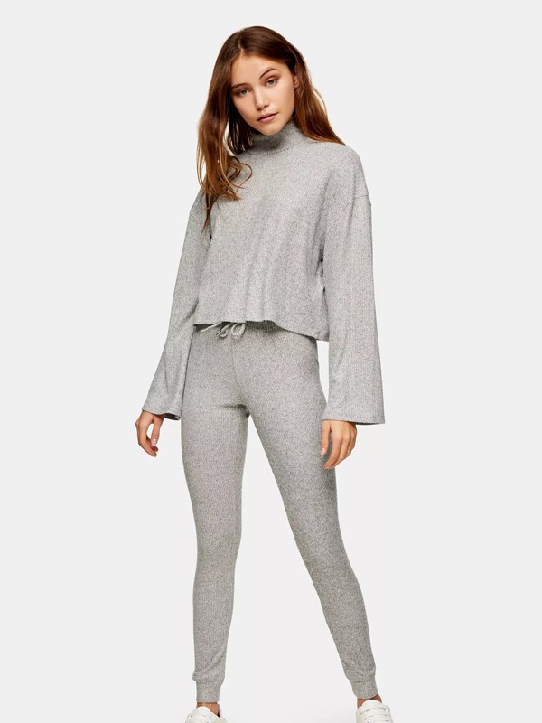 topshop2022秋冬季灰色长裤