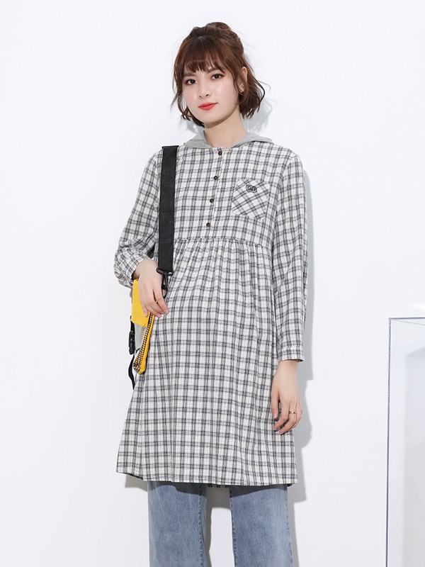 拼出完美女装2022秋冬季白色衬衫裙