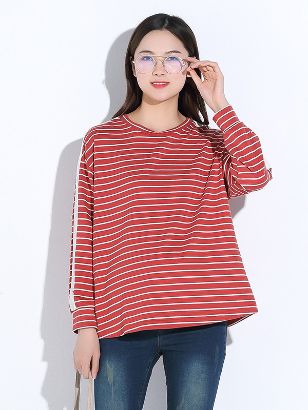 拼出完美女装2022秋冬季橙色T恤