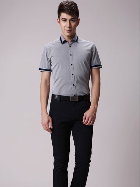 seno2022春夏季灰色衬衫