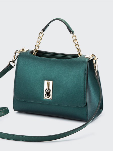 梦特娇包包2022绿色方形包