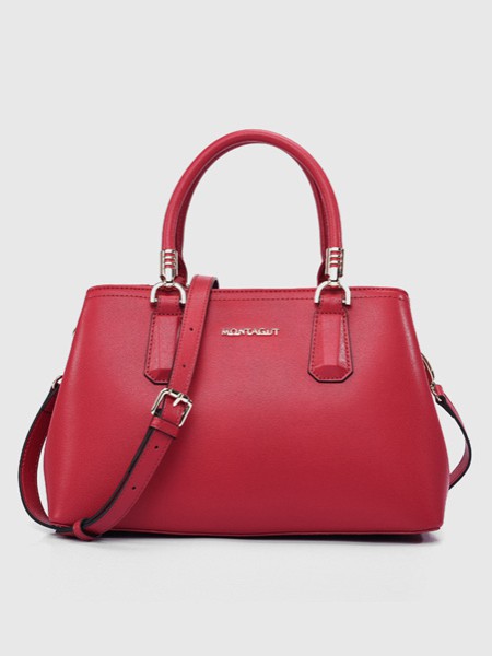 梦特娇包包2022红色手提包
