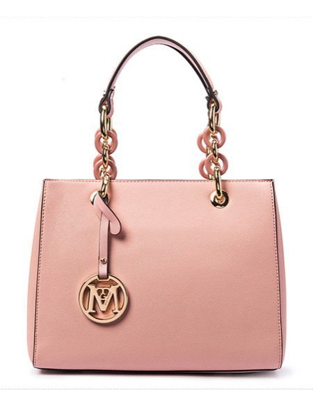 梦特娇包包2022粉色手提包