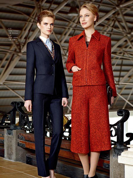 圣凯诺2022春夏季橙色阔腿裤