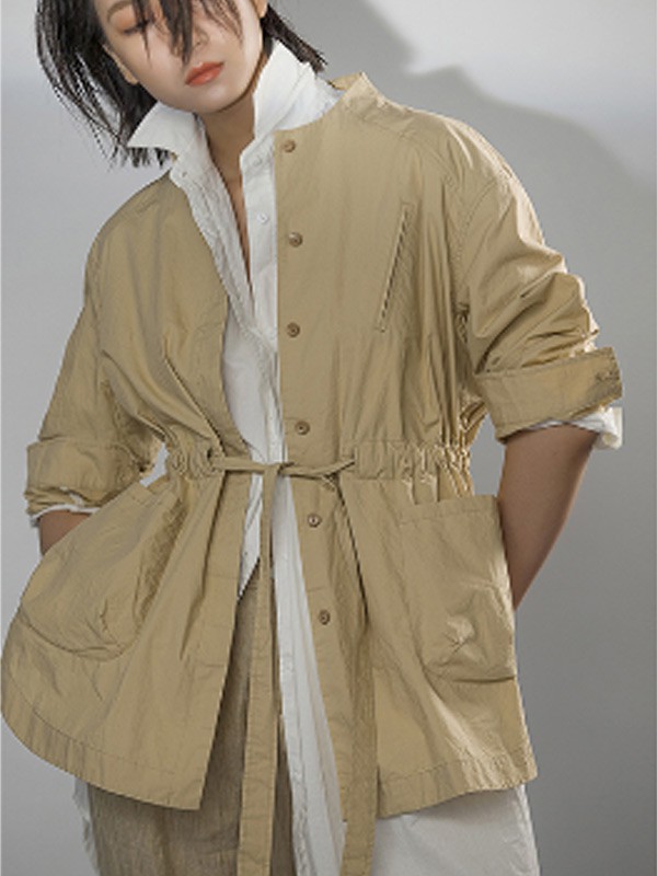 小愚女装2022春夏季黄色衬衫