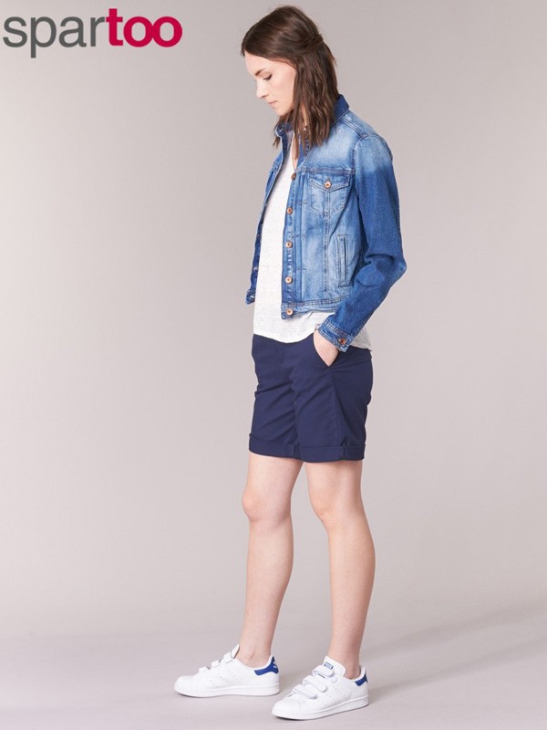 贝纳通女装2021秋冬季藏蓝色短裤