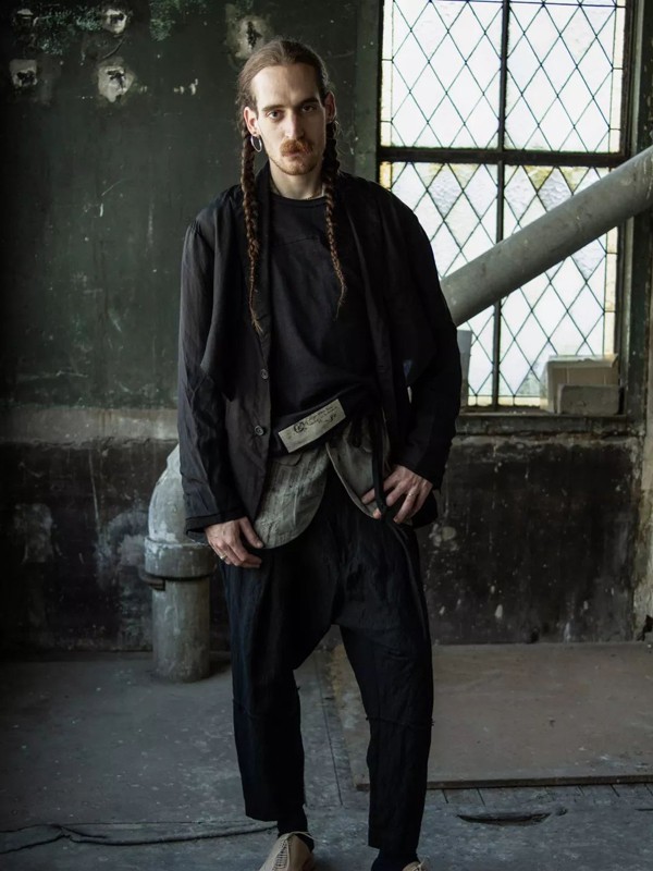 ZiggyChen休闲装2022春夏季黑色长裤