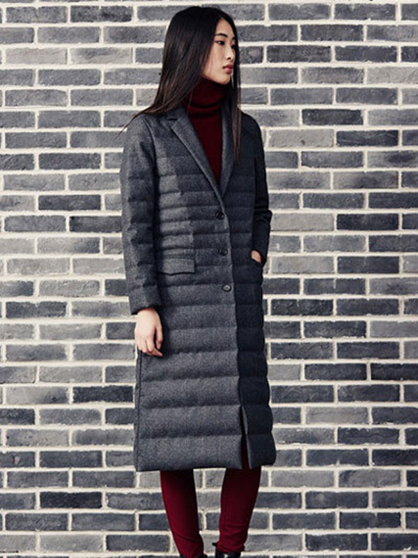 故然女装2021秋冬季黑色棉服