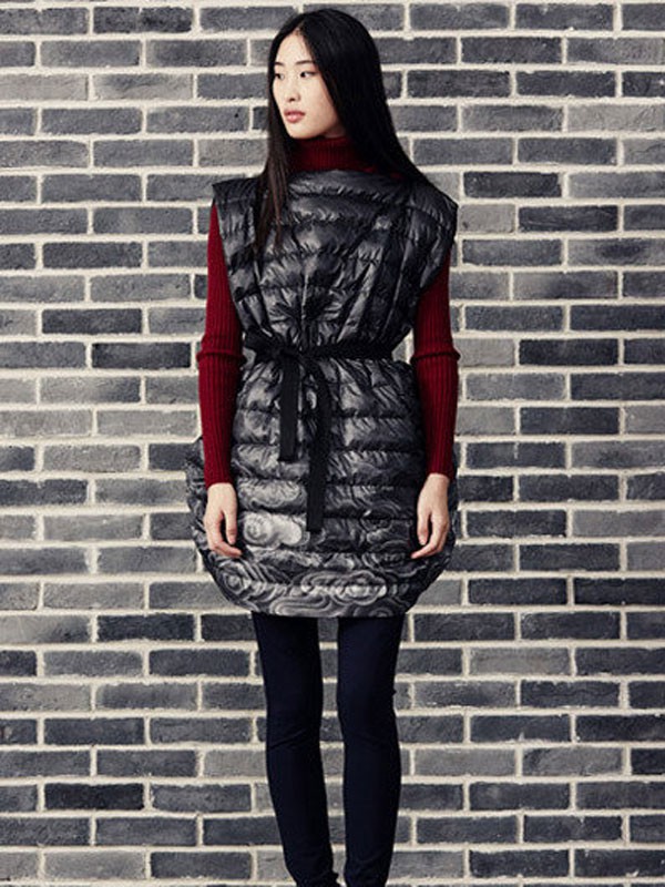 故然女装2021秋冬季黑色马夹