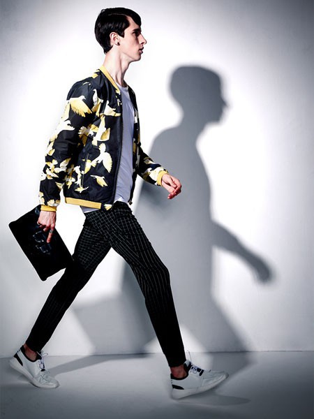 埃恩2022春夏季黑色长裤