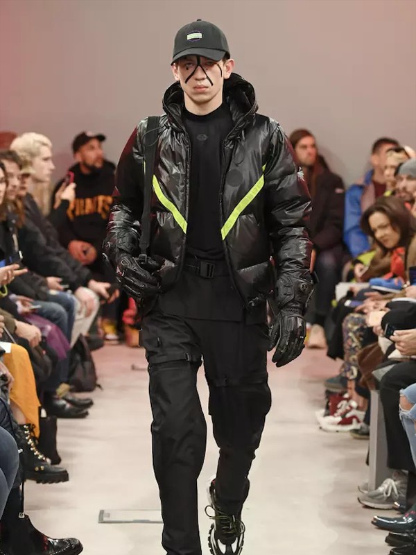 上官喆2021秋冬季黑色棉服