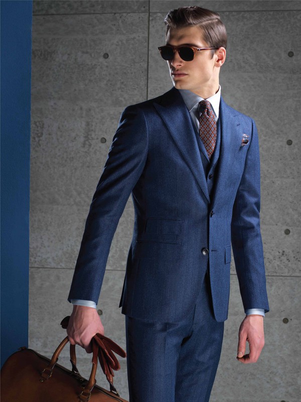 巴蒂米澜男装2022春夏季藏蓝色西装