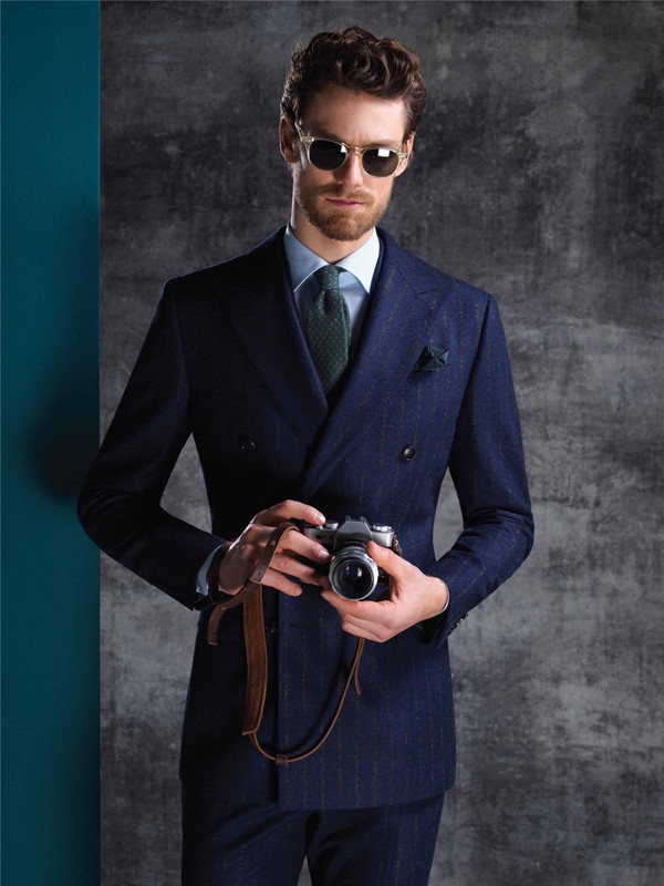 巴蒂米澜男装2022春夏季藏蓝色西装