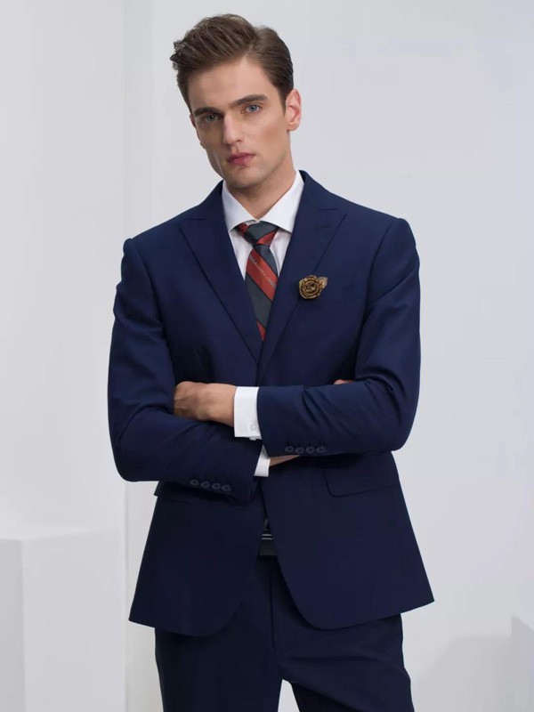 巴蒂米澜男装2022春夏季藏蓝色西装