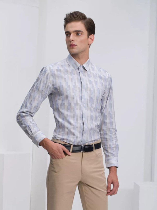 巴蒂米澜男装2022春夏季白色衬衫