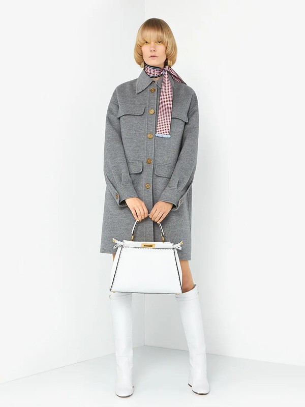 芬迪包包2022白色手提包