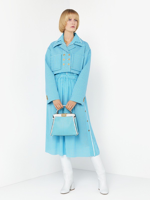 芬迪包包2022蓝色手提包