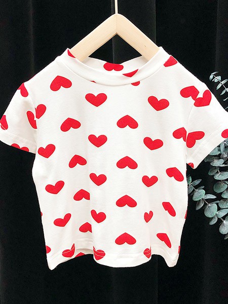 皮尔熊童装2022春夏季白色T恤