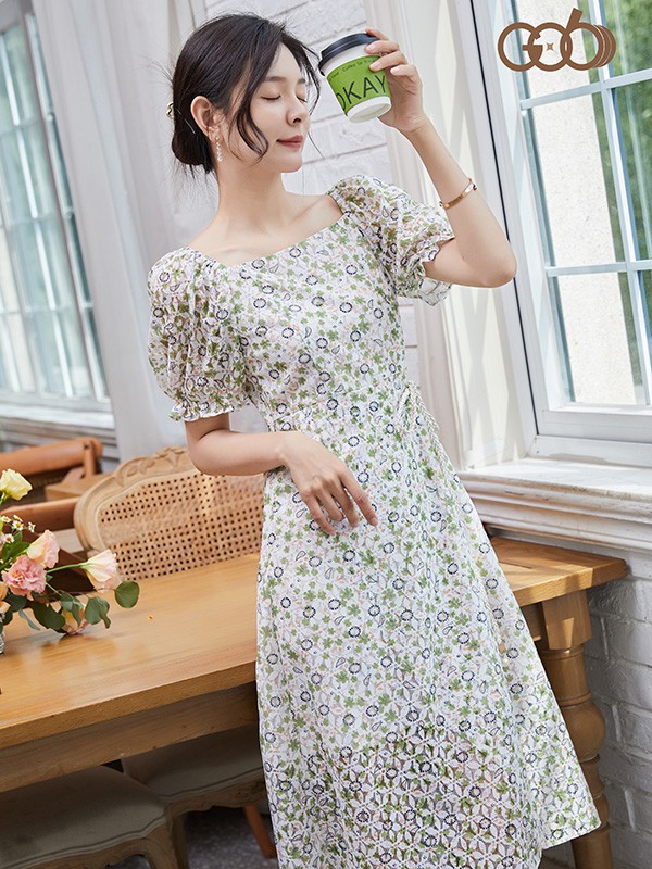 G06女装2022春夏季白色连衣裙