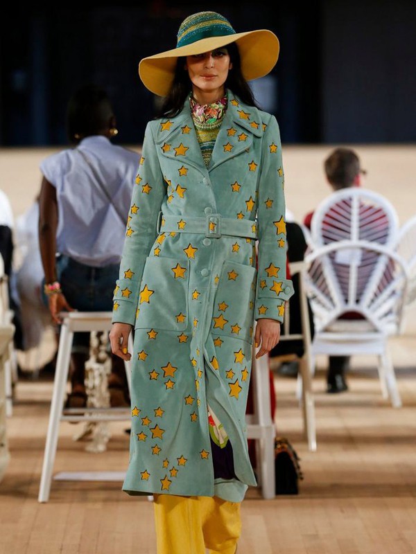 马克雅各布斯休闲装2022秋冬季绿色大衣