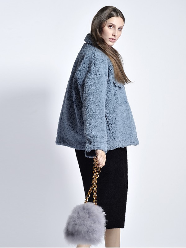 ENDEAR女装2021秋冬季黑色大衣