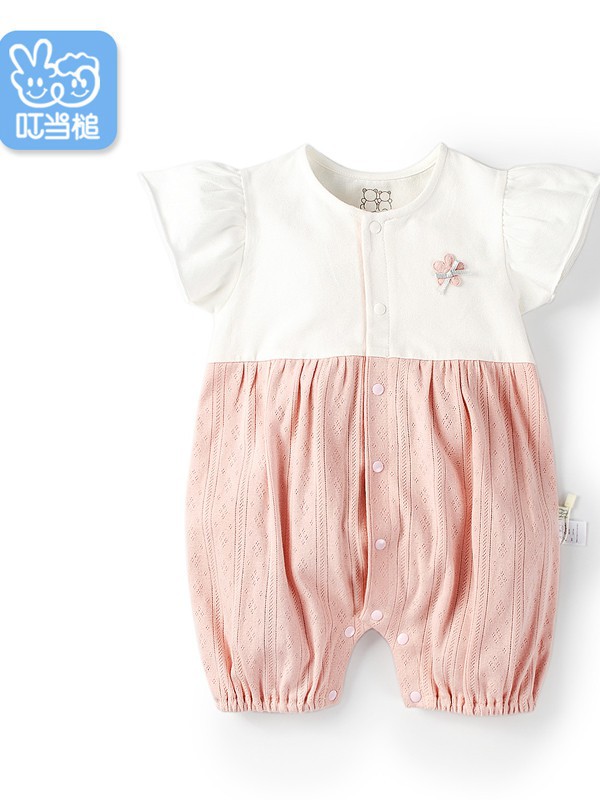 叮当槌2022春夏季拼色连体衣