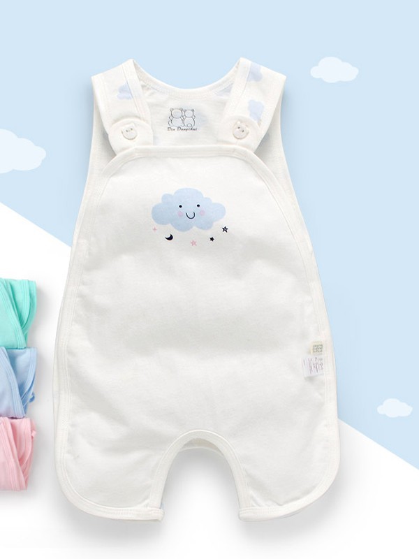 叮当槌2022春夏季白色连体衣