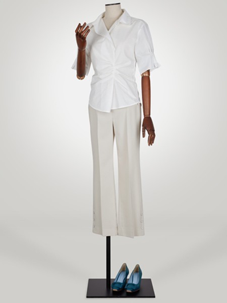 'SSOLEZIA女装2022春夏季白色衬衫