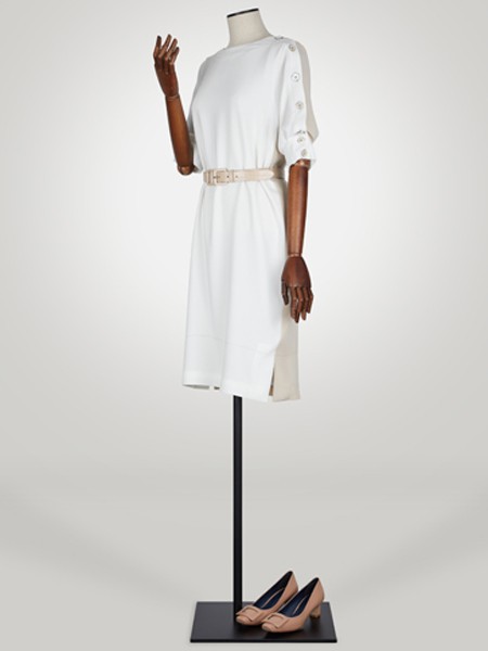 'SSOLEZIA女装2022春夏季白色连衣裙