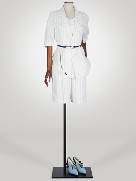 'SSOLEZIA女装2022春夏季白色连衣裙