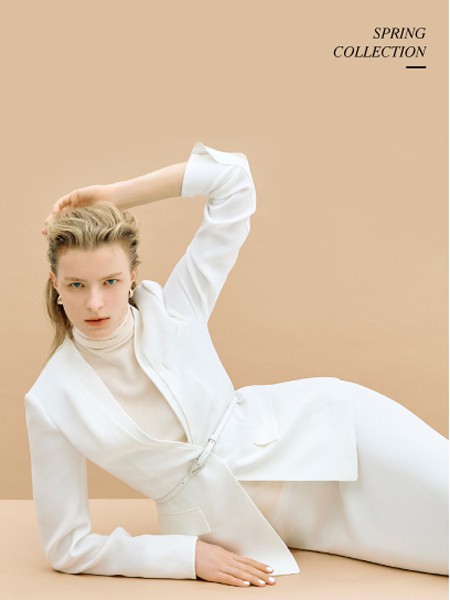 'SSOLEZIA女装2022春夏季白色包臀裙