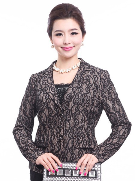 竹语声女装2021秋冬季黑色西装