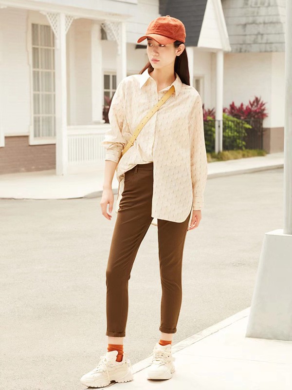 注释ANNOTATE女装2022秋冬季白色衬衫