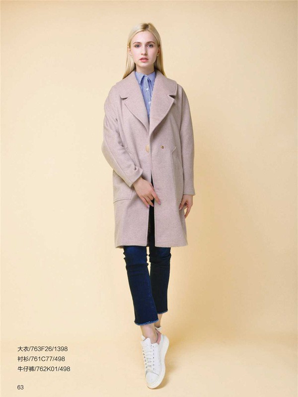 莫语女装2021秋冬季灰色风衣