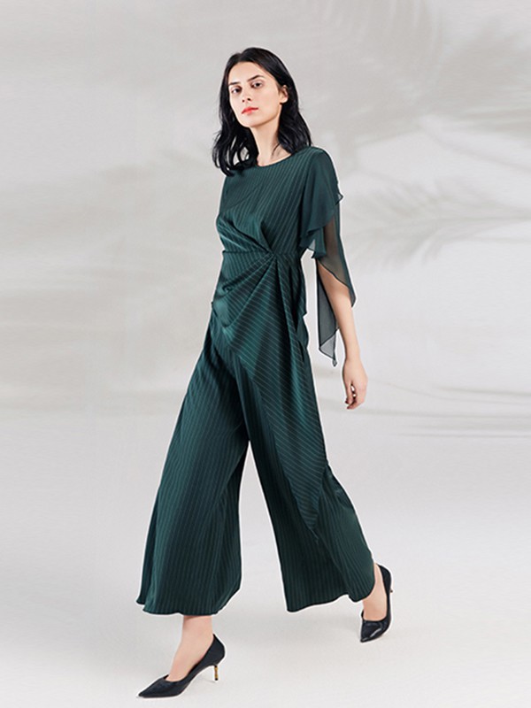 Saficoo2022春夏季墨绿色连体裤