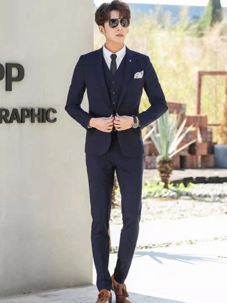 博铂男装2022春夏季黑色西装裤