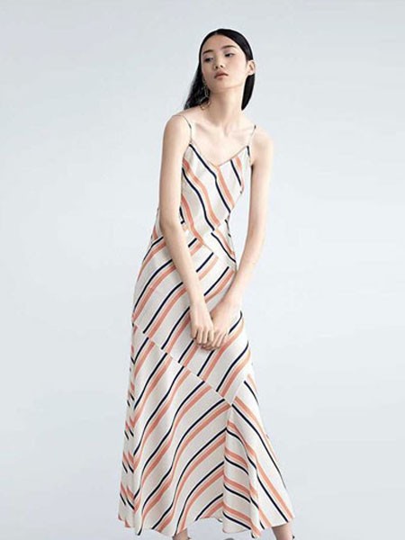 Ou.allin欧引女装2022春夏季白色吊带裙