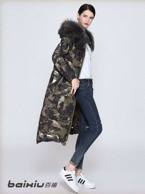 百袖2021秋冬季军绿色棉服